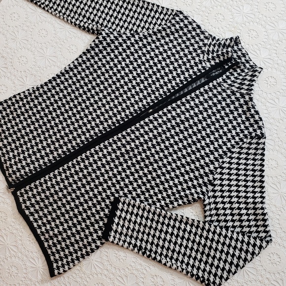 Houndstooth Sweater Jacket, Venini,Sz L - Picture 3 of 8